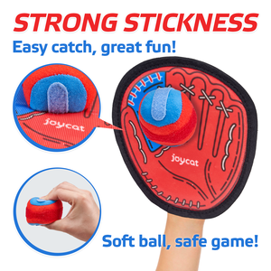 Joycat Ensemble de <span class=keywords><strong>jeu</strong></span> de lancer et d'attraper avec balles collantes, <span class=keywords><strong>jeu</strong></span> de lancer à crochets et boucles avec gants de baseball et raquettes pour le plaisir en extérieur, dans la cour, sur la pelouse ou à la plage - Product Image 2