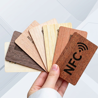 Carte intelligente en bois RFID de haute qualité, carte NFC en bois personnalisable