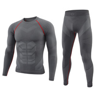 Ensemble de sous-vêtements thermiques Long Johns pour hommes, couche de base thermique, bas et haut pour temps froid, course à pied, cyclisme, randonnée, jogging, patinage