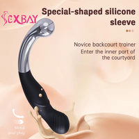 SEXBAY Dual-Material Silikon & Metall Prostata-Massagegerät, Weicher Flüssiger Analplug für Männer, Wasserdichtes Wiederverwendbares Erwachsenen-Spielzeug