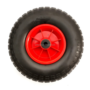 <span class=keywords><strong>Rueda</strong></span> sólida de 13 pulgadas y neumático de PU 4,00-6 a prueba de pinchazos <span class=keywords><strong>Carretilla</strong></span> de diámetro de <span class=keywords><strong>16mm</strong></span> <span class=keywords><strong>Rueda</strong></span> de espuma de PU - Product Image 2