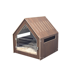 Lüks Masif Ahşap Köpek Kulübesi ve Kedi Evi Nefes Alabilen İç Mekan Evcil Hayvan Mobilyası-Şık Tasarım - Product Image 5