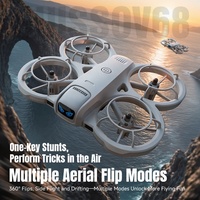 Drone Quadricoptère Mini 4 Axes 4DRC V68 avec Lumières LED Colorées, Lancement Manuel, Maintien d'Altitude, Jouet Aéronautique Acrobatique – Vente Directe Usine