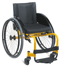 <span class=keywords><strong>Fauteuil</strong></span> <span class=keywords><strong>roulant</strong></span> sport en aluminium léger avec roues arrière à dégagement rapide pour personnes handicapées - Product Image 5