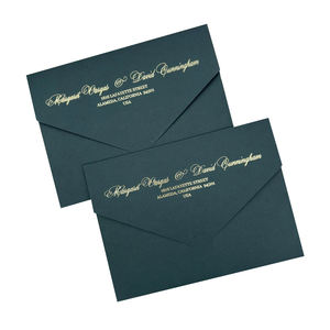 Invitación <span class=keywords><strong>DE</strong></span> BODA folied sobre impreso con <span class=keywords><strong>dirección</strong></span> <span class=keywords><strong>de</strong></span> retorno dorada, Impresión <span class=keywords><strong>de</strong></span> <span class=keywords><strong>dirección</strong></span> <span class=keywords><strong>de</strong></span> retorno en el sobre <span class=keywords><strong>de</strong></span> <span class=keywords><strong>correo</strong></span> - Product Image 1