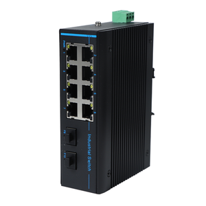 ตัวแปลงสัญญาณอีเธอร์เน็ต SFP เป็น RJ45 สำหรับอุตสาหกรรม ขายดี ความเร็ว 1000Mbps 8 พอร์ตเครือข่าย 2 SFP ตัวรับส่งสัญญาณใยแก้วนำแสงแบบติดตั้งบนราง DIN - Product Image 2