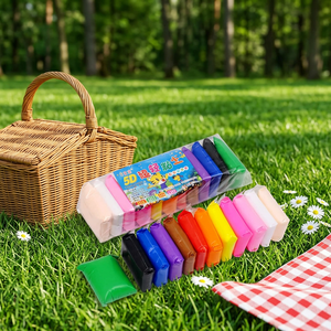 12 Color Air Dry <b>Clay</b> Playdough Plasticine Non Toxic <b>Modeling</b> Dough for 5 to 7 Years Kids Unisex Art Craft - Product Image 4