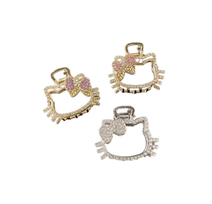 यूरोपीय अमेरिकी उच्च अंत महिलाओं के ग्रीष्मकालीन बाल सहायक उपकरण नए स्टाइलिश 5 सेमी छोटे हीरा हेयरपिन बनाया मिश्र धातु क्व क्लिप - Product Image 1