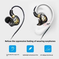 E1 Aifeimei [Choix des Streamers] Écouteurs intra-auriculaires de monitoring pour diffusion en direct MP3, câble de 3 mètres, ajustement personnalisé, casque de monitoring dédié