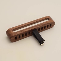 StickSolid Diffuseur de parfum de voiture solide moderne Clip d'évent en bois de noyer noir Décoration de voiture avec parfum d'océan Rose Cologne