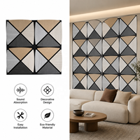 Panneaux acoustiques décoratifs en MDF et PET, panneaux muraux acoustiques en bois géométriques 3D personnalisés pour cinéma maison, hall d'hôtel