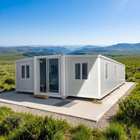 Maison conteneur modulaire extensible 40 pieds, 2 chambres, prix de gros, maison prête à l'emploi