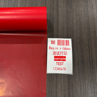 Rubans de transfert thermique en résine colorée de qualité supérieure compatibles Zebra Blanc Rouge 24 mm de largeur pour l'impression d'étiquettes et de machines à écrire