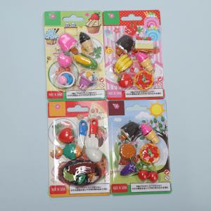 Mini tẩy trẻ em văn phòng phẩm Thiết lập bán buôn vỉ bao bì thiết kế bút chì ưa thích tùy chỉnh trái cây tẩy cho trẻ em - Product Image 4