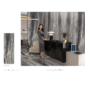 Losas de porcelana Hercules Beige de 800x2400 mm con acabado brillante y pulido, aspecto mármol, para muebles de TV y decoración de paredes, piedra sinterizada. - Product Image 6