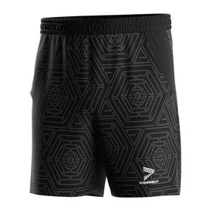 Shorts de sport unisexes en polyester pour hommes, pour la course à pied et le tennis, OEM ODM, pantalons imprimés noirs pour adultes de tous âges - Product Image 1