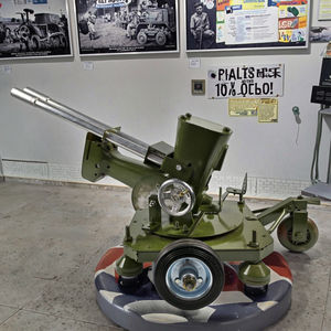 कैनन मॉडलः हस्तनिर्मित रेट्रो वेल्डिंग टॉर्च धातु शिल्प मॉडल आभूषण, एक घूर्णन पुश रॉड और एक चलने तंत्र के साथ। - Product Image 3