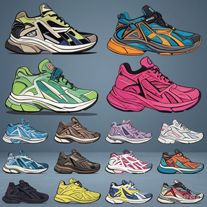 Sneakers rétro en daim Track 3.0 de marque célèbre pour femmes et hommes - Chaussures de course automne/hiver - Product Image 3
