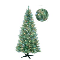 Arbre de Noël Artificiel Professionnel de Luxe à Charnières, Pré-Éclairé, Forme Pleine, Pointes Haute Densité, 1,8m-2,4m, pour Décoration d'Événements