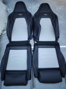 Fundas de Asiento Delanteras de Cuero Mixto Personalizadas para 5 Asientos para Volkswagen Golf VW Golf <span class=keywords><strong>Caddy</strong></span> Passat B8 Transporter T5 Polo T4 - Product Image 4