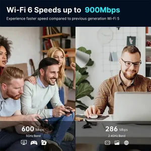 Adaptateur USB WiFi 6 BT 5.4 AX900 2-en-1, <span class=keywords><strong>Dongle</strong></span> double bande 2.4G & 5GHz, Récepteur réseau WiFi USB sans fil - Product Image 2