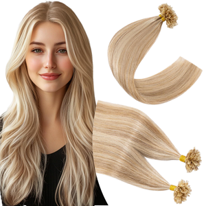 ผมต่อแบบ I-Tip ไม่หลุดร่วง ไม่พันกัน หนาแน่น ปลายผมเต็ม ไมโครลิงค์แบบ Pre-Bonded ผมแท้เปรู Remy Double Drawn ไม่มีสารเคมี - Product Image 1