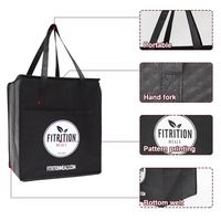 Sac à lunch promotionnel non tissé à poignée pliante écologique réutilisable imprimé personnalisé pour les enfants