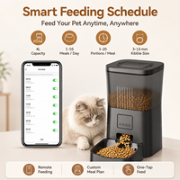 Distributeur automatique intelligent pour animaux de compagnie 4L en plastique avec caméra intérieure WiFi, contrôle à distance via application mobile Tuya, compatible multi-animaux