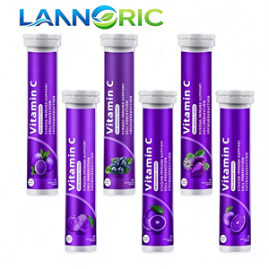 Tableta Efervescente de <span class=keywords><strong>Vitamina</strong></span> <span class=keywords><strong>C</strong></span> Lanoric OEM, Sabor Naranja, 1000 mg, Extracto de <span class=keywords><strong>Amla</strong></span> + Zinc, Favorece una Piel Libre de Acné - Product Image 1