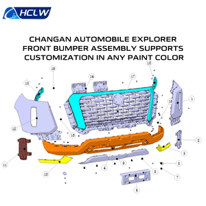 Bộ cản trước sau chính hãng mới cho xe bán tải Changan Hunter, lắp ráp hoàn chỉnh OEM, kèm giá đỡ cần cẩu, tấm chắn gầm, lắp đặt bằng ốc vít 2803100-BU401 - Product Image 3