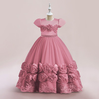 Nouvelles Robes de Bal Haut de Gamme pour Enfants 2026, Broderies Florales et Volants, Idéales pour Anniversaires et Mariages (8 Ans), ODM
