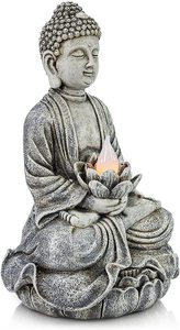 Statuettes de <span class=keywords><strong>bouddha</strong></span> Zen à énergie solaire, <span class=keywords><strong>statue</strong></span> religieuse, bon marché, décoration d'intérieur et d'extérieur, avec lumière LED, vente en gros, livraison gratuite - Product Image 4
