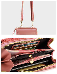 Borsa a tracolla semplice moda da donna con catena in pelle sintetica borsa piccola borsa cosmetica per donna portafoglio quotidiano femminile - Product Image 2