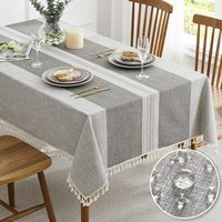 Nappes, nappes imperméables, linge de table sans plis, anti-décoloration, décoration de table rustique pour la cuisine, la salle à manger, Noël