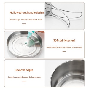 <span class=keywords><strong>Set</strong></span> di Pentole da Campeggio Isolate in Acciaio Inox 304, Ecologiche, Portatili, Multifunzionali, per Picnic, con Contenitore Pieghevole per Esterni - Product Image 5