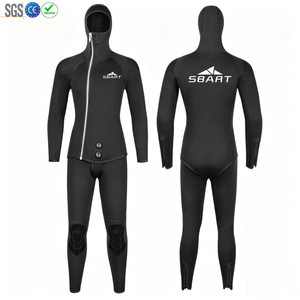 Muta Subacquea Integrale da Uomo <span class=keywords><strong>e</strong></span> Donna in Neoprene da 3MM, Due Pezzi, con Cappuccio, Cerniera Frontale YKK, SCR Termica Calda, Altamente Elastica <span class=keywords><strong>e</strong></span> Resistente all'Abrasione - Product Image 1
