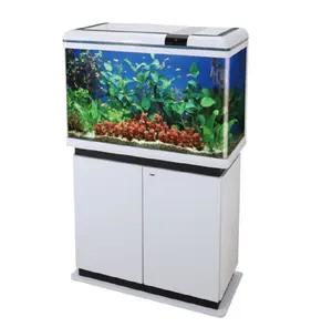 Grand support moderne en bois pour aquarium aquarium d'eau salée de mer corail rouge avec système de filtre bio supérieur.(XF-80)