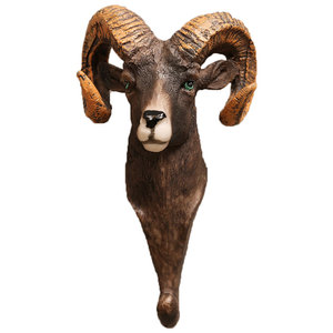 Durevole 3D <span class=keywords><strong>resina</strong></span> decorativa cervo ganci da parete Zebra corna chiave appendiabiti fattoria bagno appendiabiti per gioielli - Product Image 5