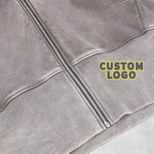 Sudaderas con capucha personalizadas para hombre de 400GSM, venta al por mayor de alta calidad, jersey con cremallera de gran tamaño, sudadera ecológica de algodón pesado 6XL - Product Image 5