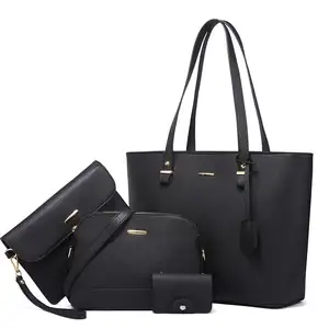 New Fashion Lady Hand Bag 4 Piece Set Bags Handbags Genuine Leather Women ladies bags handbag set