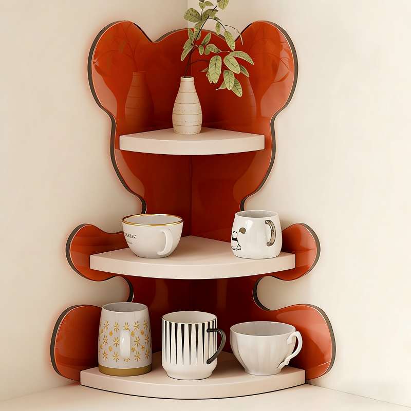 rosso bianco----A forma di orso