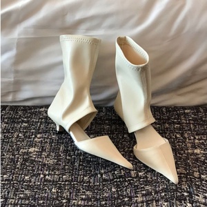 Botines de tacón de aguja elegantes con diseño sexy y adelgazante, ideales para fiestas y oficina, con punta hueca, tendencia de otoño. - Product Image 6