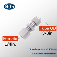 Ferrule Tekanan Tinggi Tipe SWAGELOK 316SS Inter Screw NPT/BSPP/BSPT Berulir untuk Pipa Hidrolik ASME ANSI BS ASTM DIN Forged Hex
