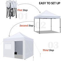 Tente d'auvent en PVC 3X3 personnalisée rose bleu noir chapiteaux de fête pliants étanches pop-up chapiteau pour événements intérieurs et extérieurs logo