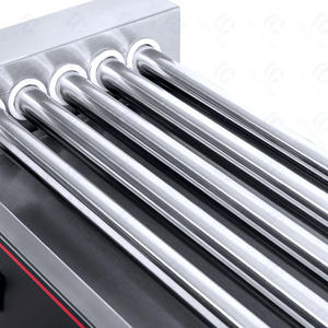 Machine à hot-dogs électrique commerciale, grille à saucisses, grille à tambour. Machine à hot-dogs électrique commerciale à 5 tambours, <span class=keywords><strong>chauffe</strong></span>-pain à saucisses. - Product Image 2