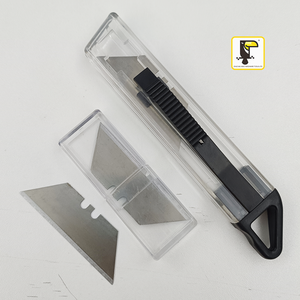 Cuchillo de Bolsillo Retráctil Automático de Plástico Transparente, Cuchilla para Abrir Cajas con Resorte, Cuchillo Multiusos para Papelería - Product Image 1