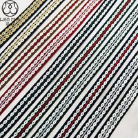 Ruban tissé jacquard multicolores en polyester 100% élastique, ruban décoratif