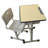 Bureaux et chaises d'école individuels renforcés et épaissis pour les élèves du primaire, ensemble de bureaux et chaises d'étude