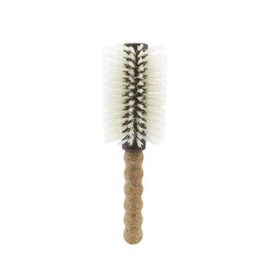 Wholesale Compact Anti-Static Wooden <strong>Round</strong> <strong>Brush</strong> for Curly Hair New Cork Nylon &amp; Boar Bristle Custom Hair Comb - Product Image 6
