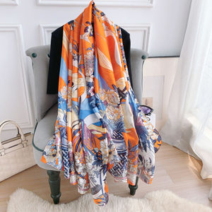 <span class=keywords><strong>2026</strong></span>年新作プリント柄ポリエステル冬用スカーフ女性用多用途軽量ショール通気性のある花柄ビーチラップ装飾 - Product Image 1
